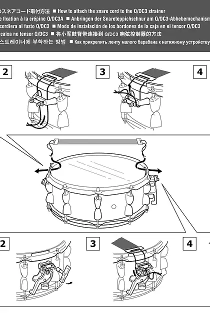 yamaha雅马哈How to attach the snare cord to the Q_DC3 strainer